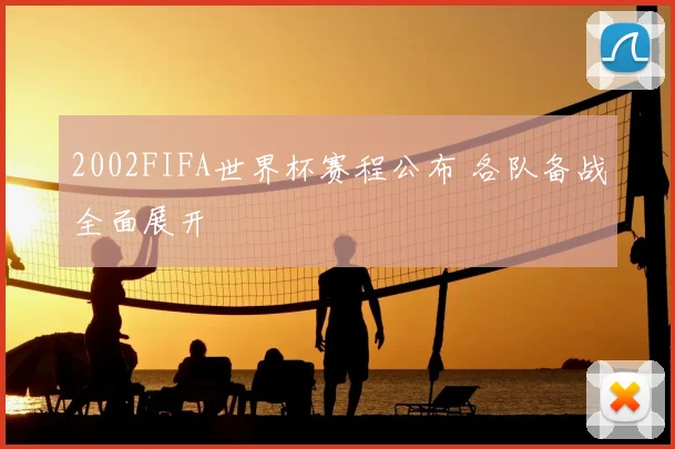 2002FIFA世界杯赛程公布 各队备战全面展开